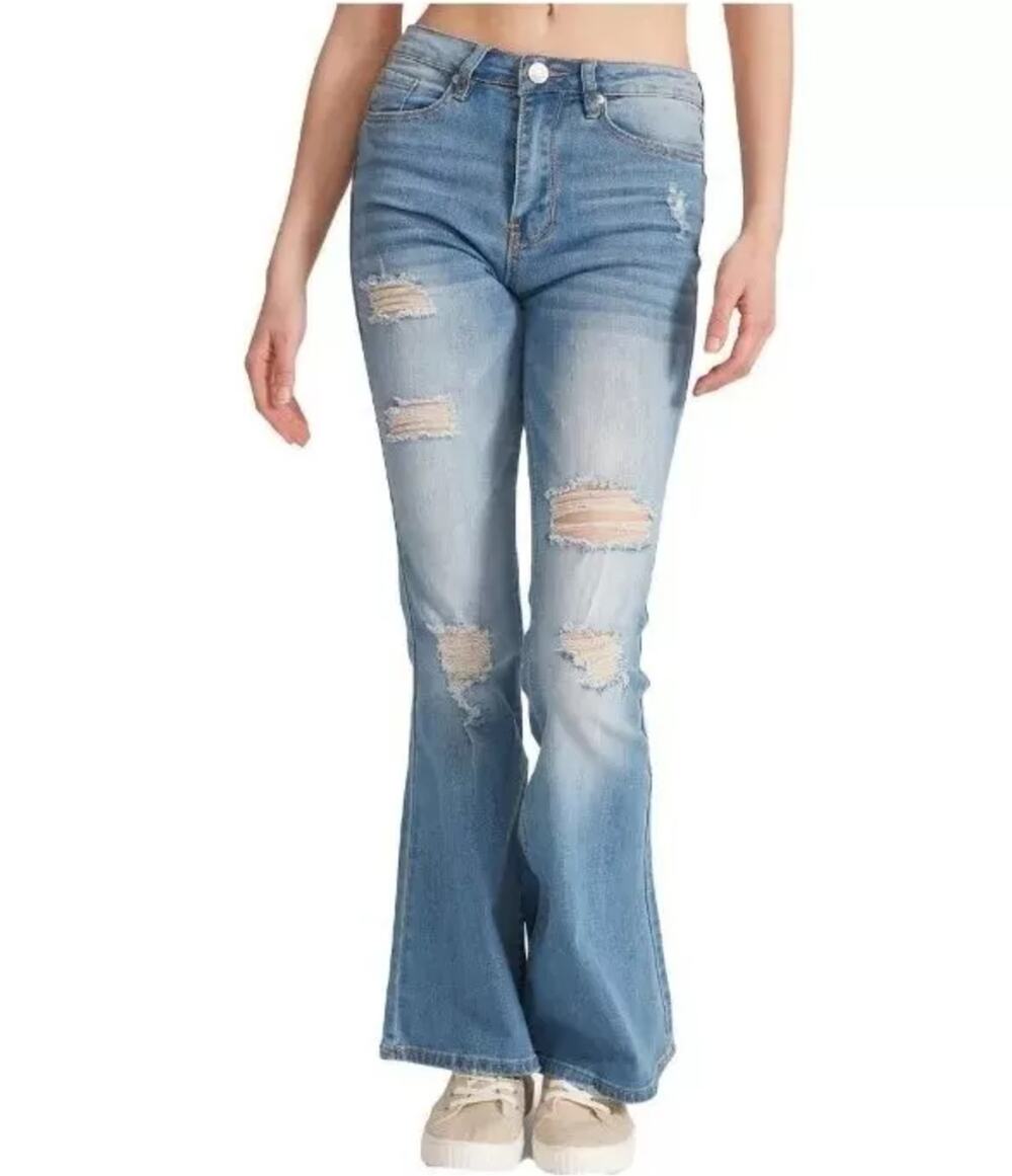 Madden Girl Destroyed Mid-Rise Bootcut Jeans - EUC 30 waist